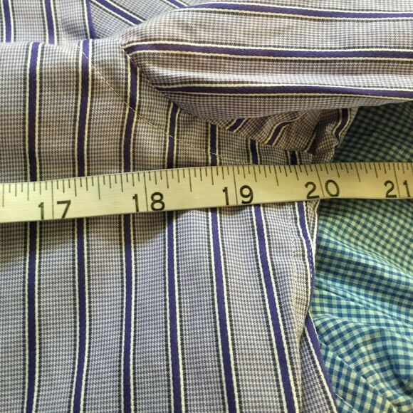 Hugo Boss Shirt Mens Sz 15 32 33 Purple Striped Sharp Fit Long Sleeve Button Up - Picture 8 of 9